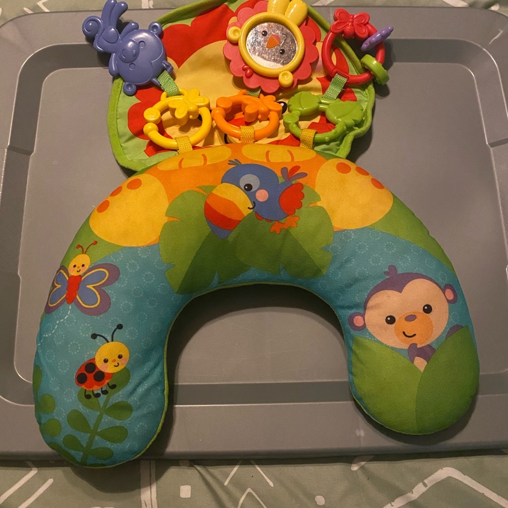 SOLD Colorful Animal-Themed Baby Activity Pillow